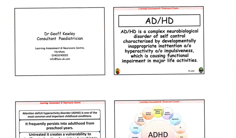 ADHD Presentation Dr Kewley